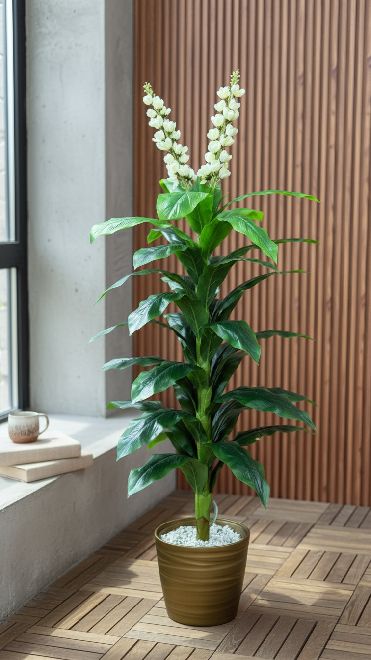 Yucca Tropical Artificiel en Fleurs – 170 cm